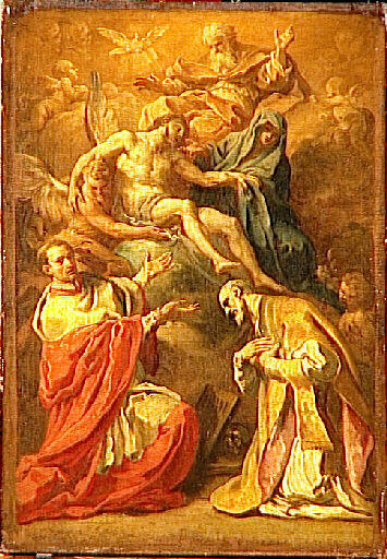 Le Christ soutenu par la Vierge adoré par saint Charles Borromée et saint Philippe Neri_0