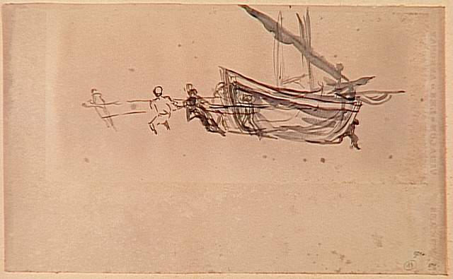 PECHEURS HALANT UNE BARQUE_0