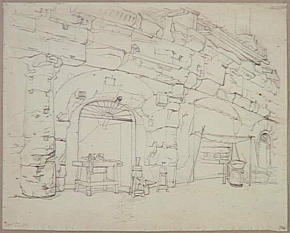 ROME, THEATRE DE MARCELLUS, ECHOPPES DANS LES ARCADES DU CIRQUE ANTIQUE_0