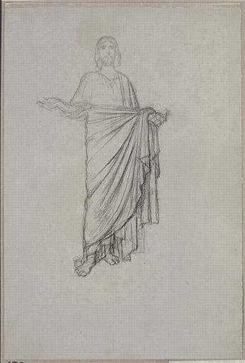 CHRIST DEBOUT, AU VERSO CHRIST ET DEUX PERSONNAGES_0
