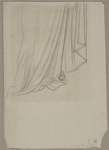 DRAPERIE DE LA ROBE DE LA VIERGE, Ernest Hébert, 1874 entre,1884 et