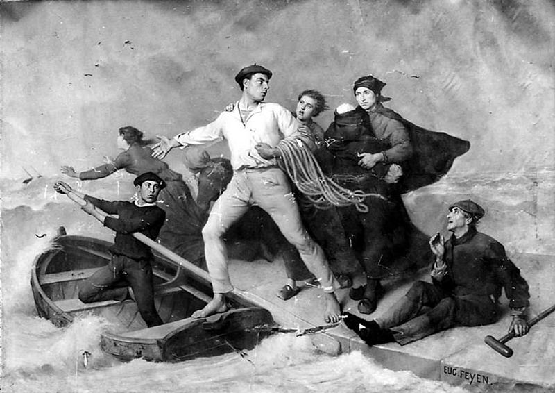 LE MARIN ; HEROISME ; LES NAUFRAGES, Jacques Eugène Feyen, 1895 vers