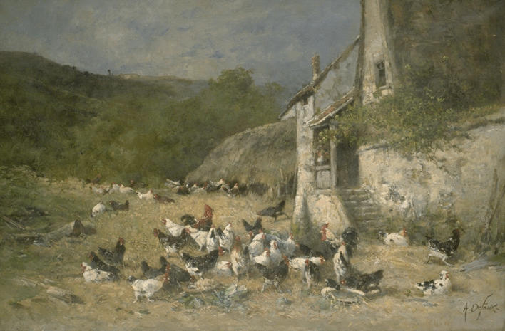 COUR DE FERME ; VUE PRISE A CHATEAU-LANDON_0