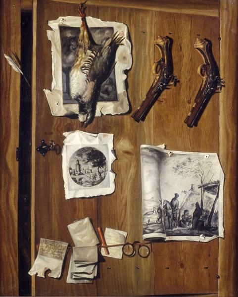 TROMPE-L'OEIL A LA PAIRE DE PISTOLETS_0