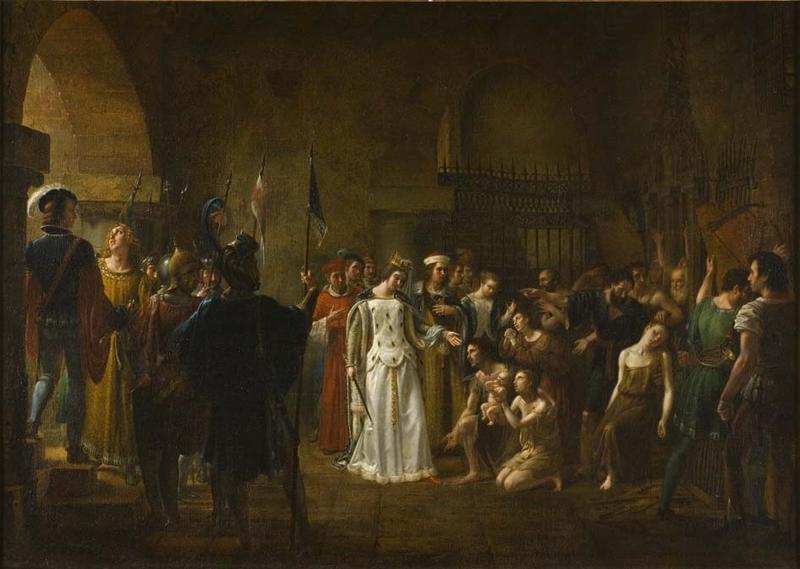 LA REINE BLANCHE DE CASTILLE DELIVRANT LES PRISONNIERS_0