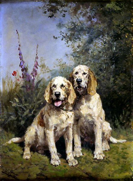 CHIENS DE RELAIS, Charles Olivier de Penne, 2e moitié 19e siècle