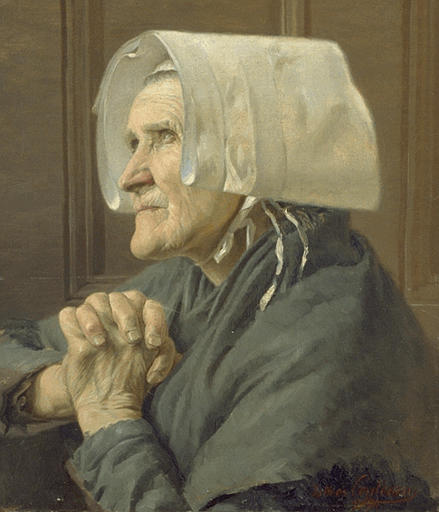 PORTRAIT DE MADEMOISELLE FEDE DE MEDRIGNAC ; UNE VIEILLE BRETONNE_0