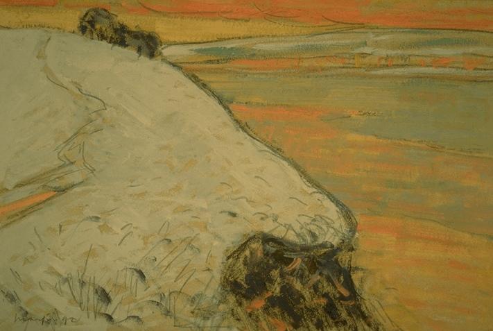 Pont-Aven, ciel rouge_0