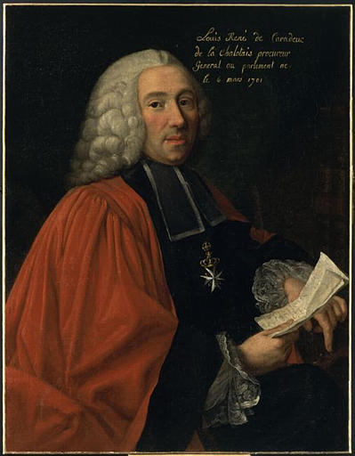 PORTRAIT DE LOUIS RENE DE CARADEUC DE LA CHALOTAIS (1701-?) , PROCUREUR GENERAL AU PARLEMENT DE RENNES_0