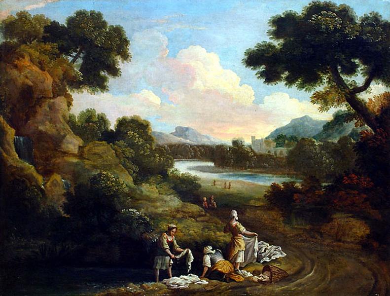 PAYSAGE AUX LAVANDIERES ; PAYSAGE AVEC FIGURES_0