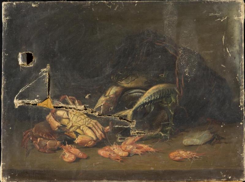 NATURE MORTE AUX POISSONS ET CRUSTACES_0