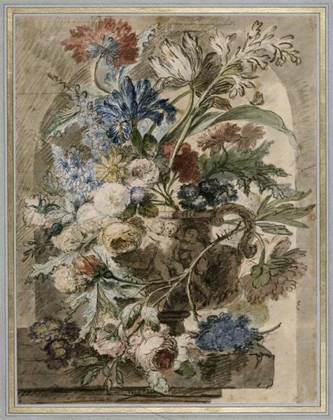Bouquet de fleurs dans un vase_0