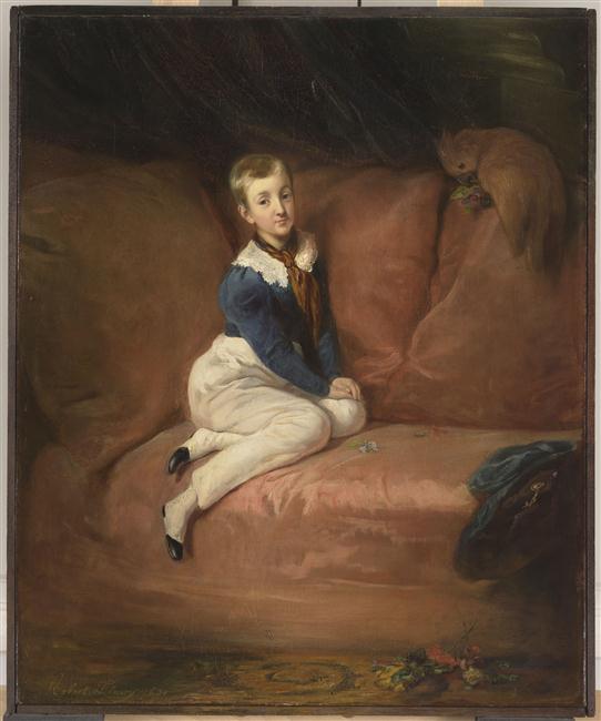 PORTRAIT DU DUC DE MONTPENSIER A L'AGE DE SEPT ANS, Joseph Nicolas Robert-Fleury, 1831