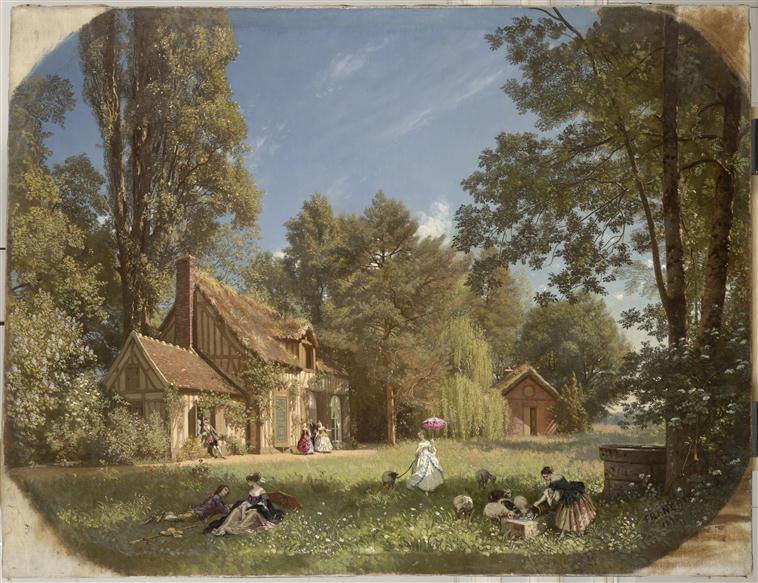 VUE DU HAMEAU (PARC DE CHANTILLY)_0