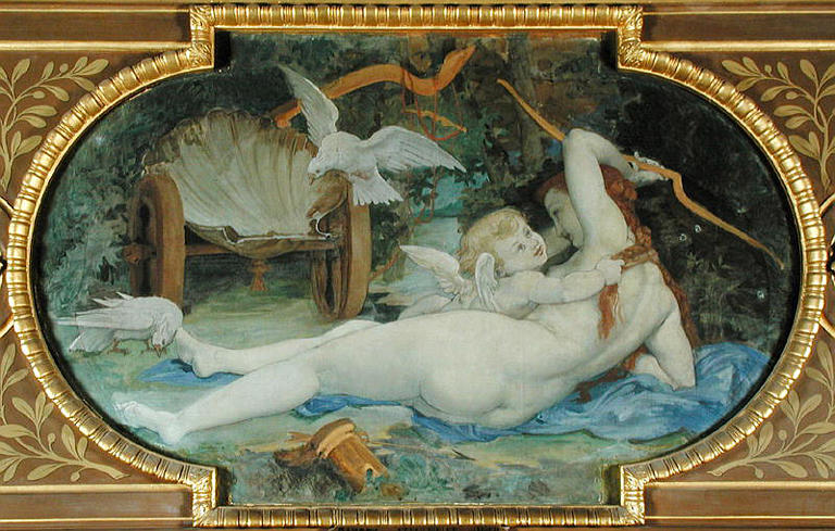 VENUS JOUANT AVEC L'AMOUR, Paul Baudry, 1858 vers