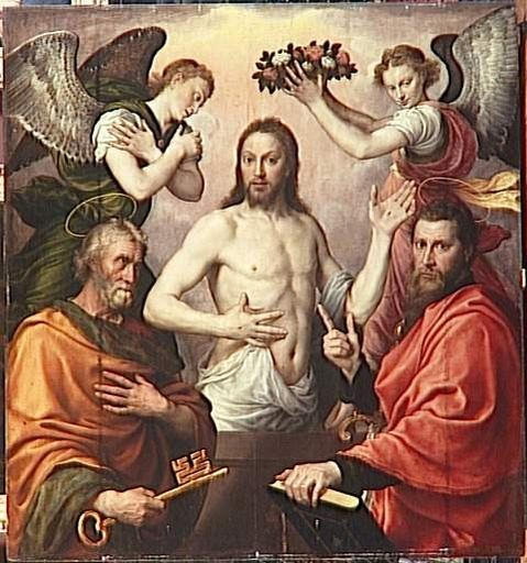 NOTRE SEIGNEUR, DEUX ANGES ET DEUX SAINTS_0