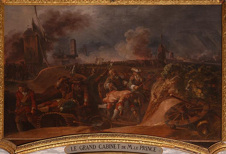 TROIS SUJETS DE COMBATS OU SIEGES DE VILLES APPARTENANT AUX ACTIONS MILITAIRES DU GRAND CONDE_0