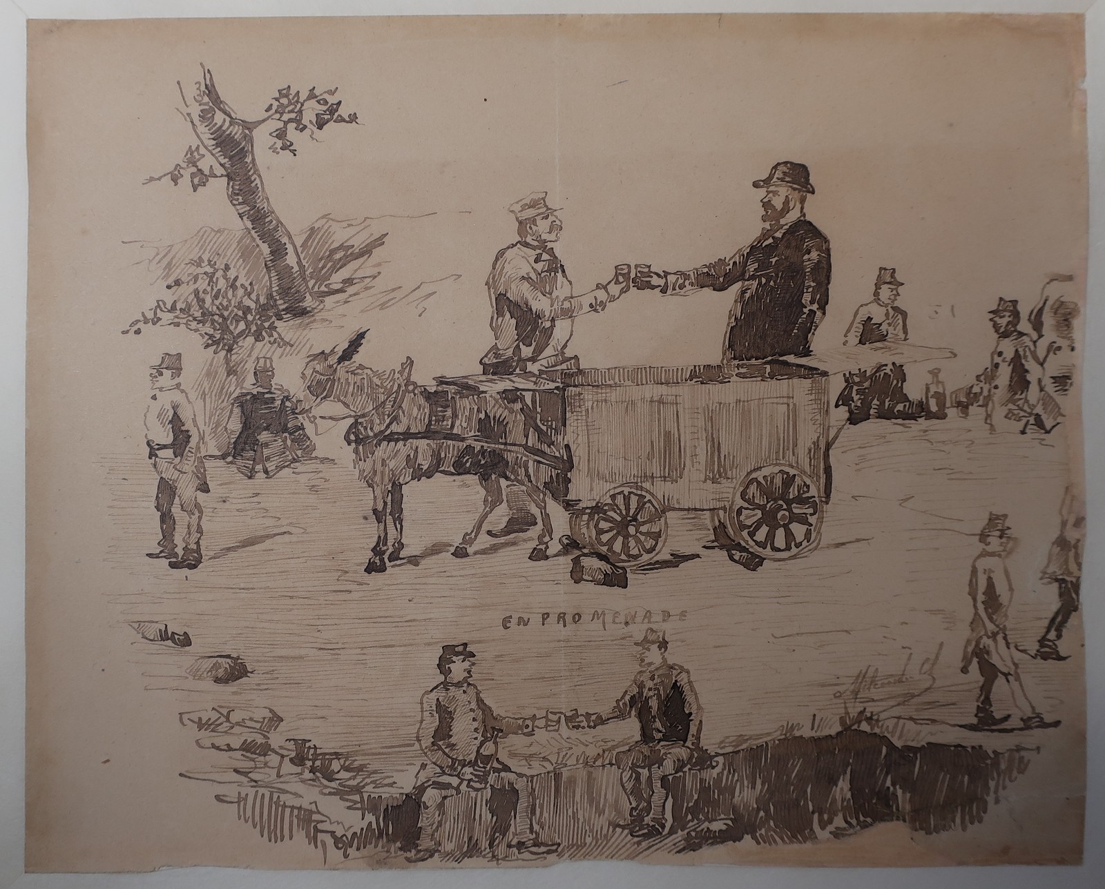 En promenade, Charles Milcendeau, 1887 vers