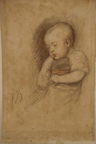 ETUDE D'ENFANT, Jean-Victor Schnetz, 2e quart 19e siècle, 3e quart 19e siècle