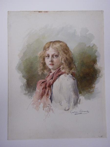 PORTRAIT D'ENFANT, Gaston Gerard, 4e quart 19e siècle
