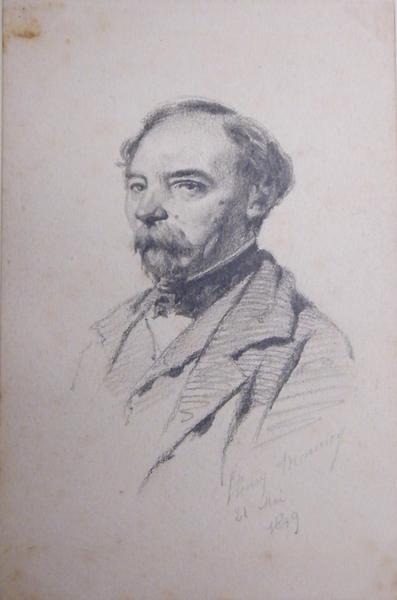 Portrait d'homme, Henry Monnier, 1849
