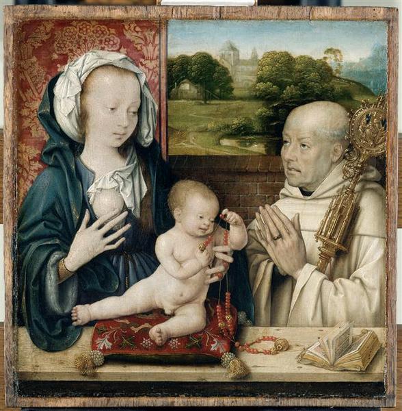 LA VIERGE ET L'ENFANT AVEC SAINT BERNARD_0