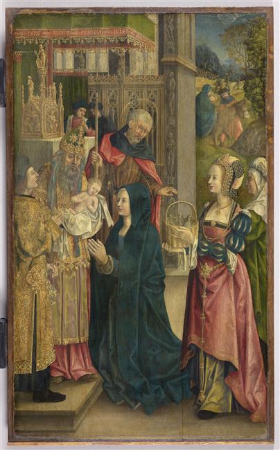 LA PRESENTATION AU TEMPLE ; SAINT VICTOR (?) , AU REVERS_0