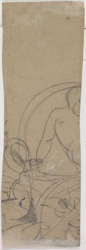 PERSONNAGE DRAPE AU BRAS DROIT LEVE AU RECTO ; PERSONNAGE ESQUISSE AU VERSO_1