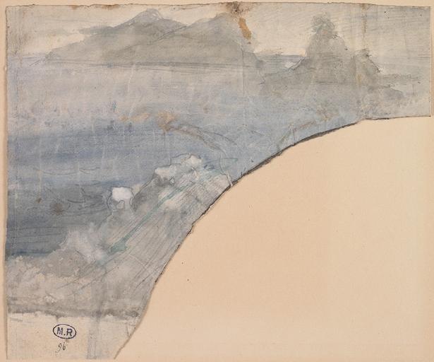 EBAUCHE D'UN PAYSAGE AU RECTO ; CROQUIS DIVERS AU VERSO_0