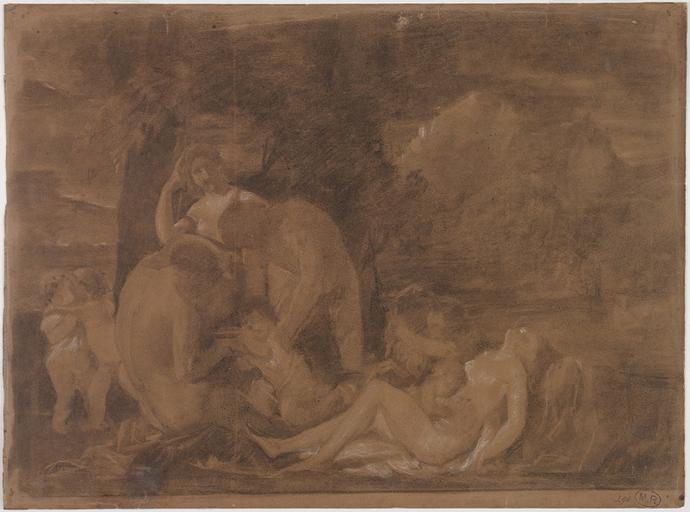 COPIE D'APRES L'ENFANCE DE BACCHUS DE POUSSIN_0