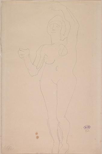 FEMME NUE, DEBOUT AU BRAS LEVE_0