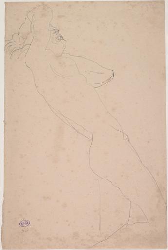 FEMME NUE DE PROFIL VERS LA DROITE, BRAS ET JAMBE REPLIES_0