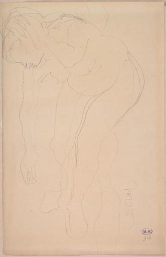 FEMME NUE, PENCHEE VERS LA GAUCHE_0