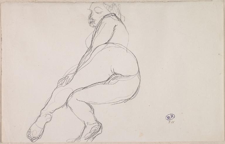 FEMME NUE COUCHEE SUR LE FLANC DROIT_0