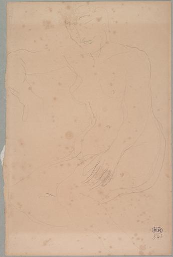 FEMME NUE ASSISE VERS LA GAUCHE_0