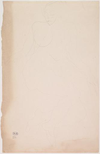 FEMME NUE ASSISE VERS LA DROITE_0