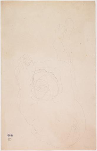 FEMME NUE ASSISE, DE PROFIL A DROITE, PENCHEE EN AVANT_0