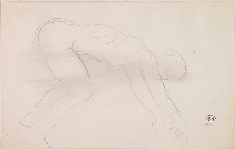 FEMME NUE A QUATRE PATTES, DE PROFIL A DROITE AU RECTO ; FEMME NUE DE PROFIL A GAUCHE, LES MAINS A LA CHEVELURE_0