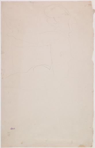 FEMME NUE A LA RENVERSE, DE PROFIL ET LES MAINS AUX CHEVILLES_0