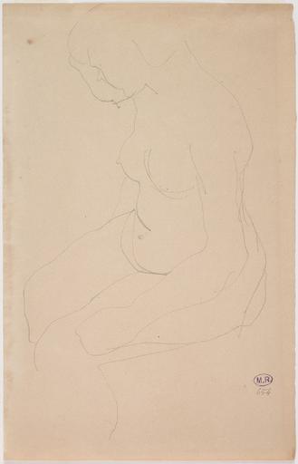 FEMME NUE ASSISE VERS LA GAUCHE_0