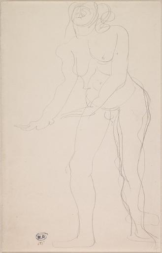 FEMME NUE DEBOUT, LES MAINS EN AVANT_0