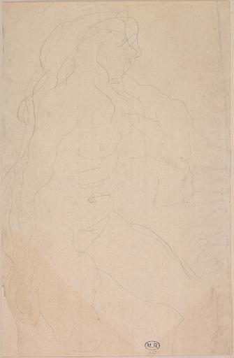FEMME NUE ASSISE VERS LA DROITE_0