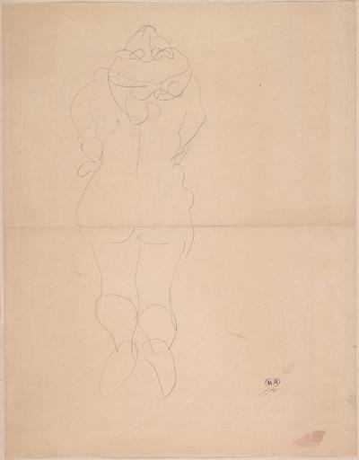 FEMME NUE AGENOUILLEE, DE DOS, LA TETE RENVERSEE_0