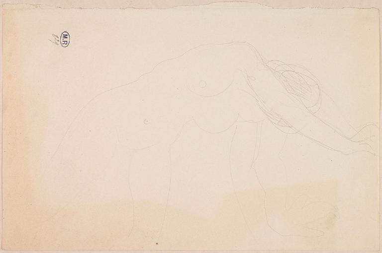 FEMME NUE ASSISE, BRAS LEVES_0