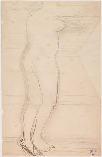 FEMME NUE DEBOUT, DE PROFIL A DROITE ; LA TETE ET LES BRAS NE SONT PAS VISIBLES_0