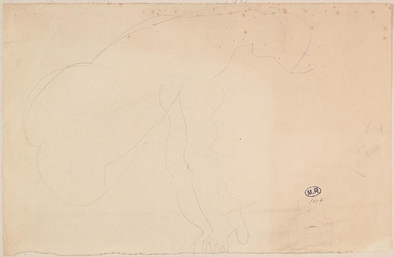 FEMME NUE ASSISE, DE DOS, PENCHEE VERS LA DROITE, EN APPUI SUR LES MAINS_0