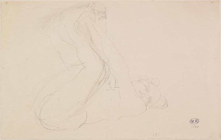 FEMME NUE, JAMBES EN L'AIR, MAINS AUX PIEDS_0