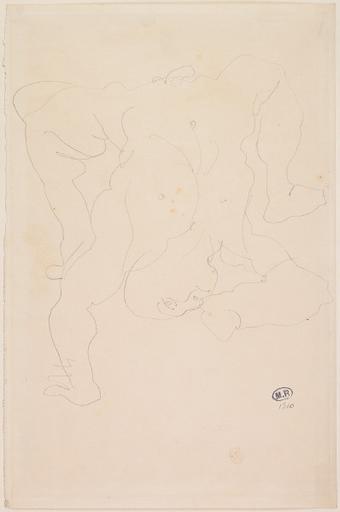 HOMME NU A LA RENVERSE, FAISANT LE PONT_0