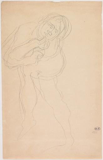 FEMME NUE EN TORSION VERS LA GAUCHE_0