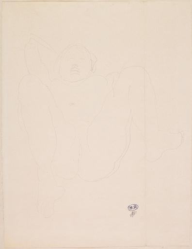 FEMME NUE DE FACE, JAMBES ECARTEES ET REPLIEES_0